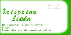 krisztian lipka business card